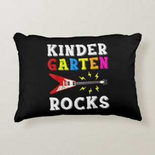 Guitar Lover Kindergarten Rocks Guitar Decorative Cushion