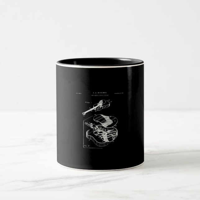 Guitar Lover | Martin Guitar Patent Two-Tone Coffee Mug (Center)