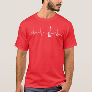 Guitar Lover Men Women Gift Bass Guitar Heartbeat  T-Shirt