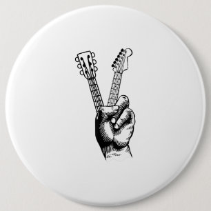Guitar Lover Say Hi Guitar Gift 6 Cm Round Badge
