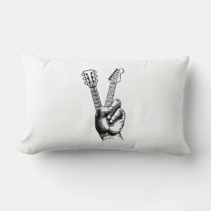 Guitar Lover   Say Hi Guitar Gift Lumbar Cushion