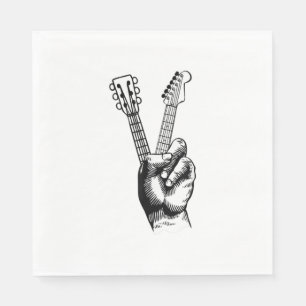 Guitar Lover   Say Hi Guitar Gift Napkin