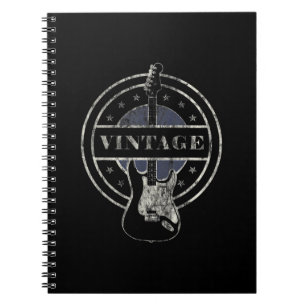 Guitar Lover   Vintage Retro Guitar Gift Notebook