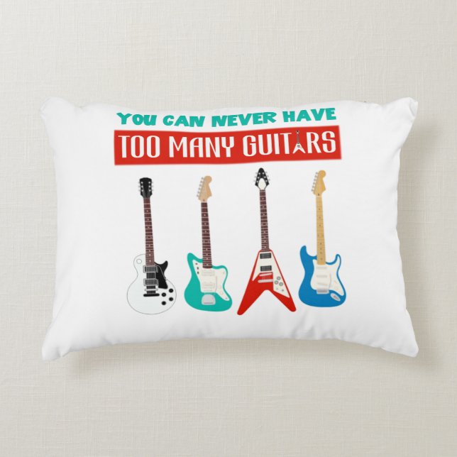 Guitar Lover | You Can Never Have To Many Guitar Decorative Cushion (Front)