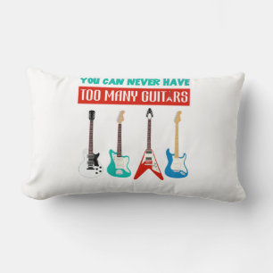 Guitar Lover   You Can Never Have To Many Guitar Lumbar Cushion
