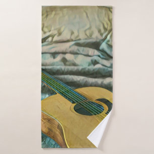 Guitar lovers gifts bath towel set