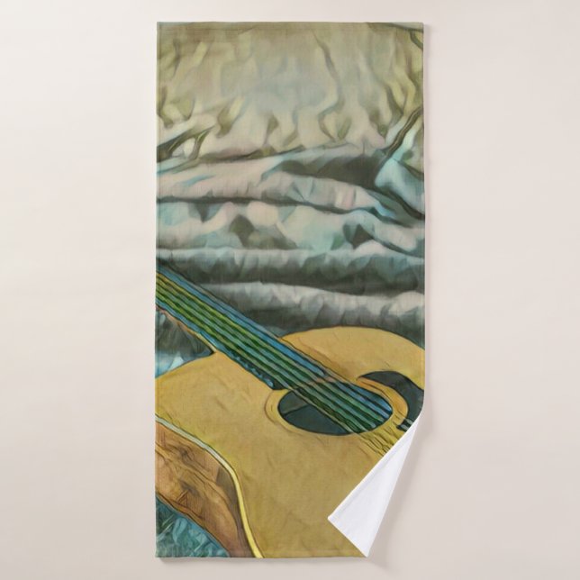 Guitar lovers gifts bath towel set (Bath Towel)