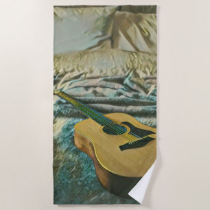 Guitar lovers gifts beach towel
