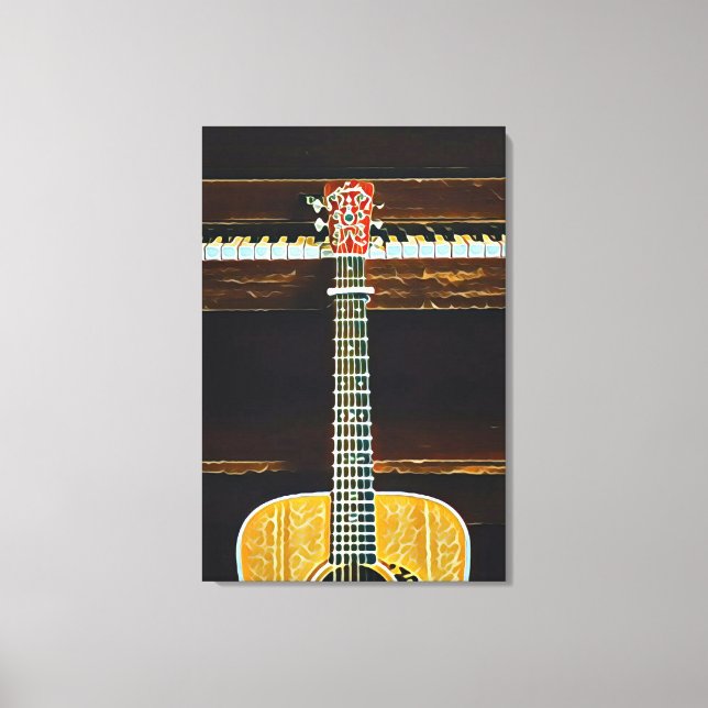 Guitar lovers gifts canvas print (Front)