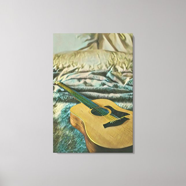 Guitar lovers gifts canvas print (Front)