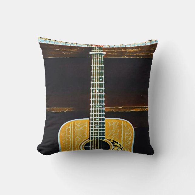 Guitar lovers gifts cushion (Front)