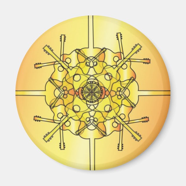 Guitar Mandala Magnet (Front)