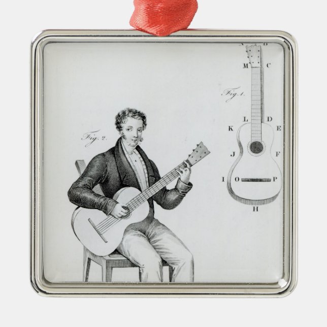 Guitar Metal Tree Decoration (Front)