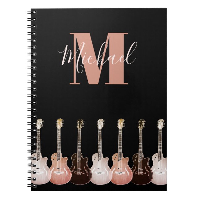 Guitar Monogram for Musicians Notebook (Front)
