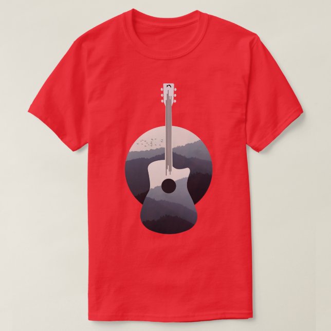 Guitar Mountains T-Shirt (Design Front)