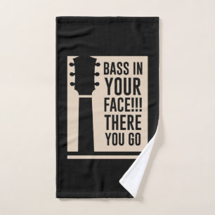 Guitar Music Bass In Your Face Hand Towel