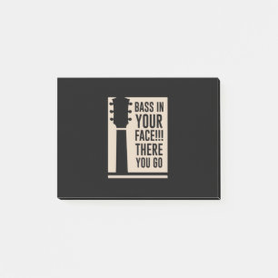 Guitar Music Bass In Your Face Post-it Notes