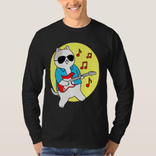 Guitar Music Cool Guitarist Cat T-Shirt