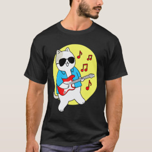 Guitar Music Cool Guitarist Cat T-Shirt