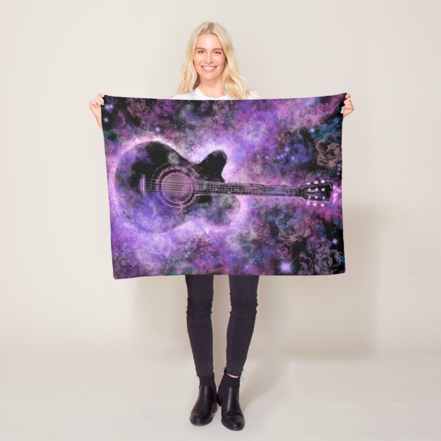 Guitar Music Fleece Blanket Purple (In Situ)