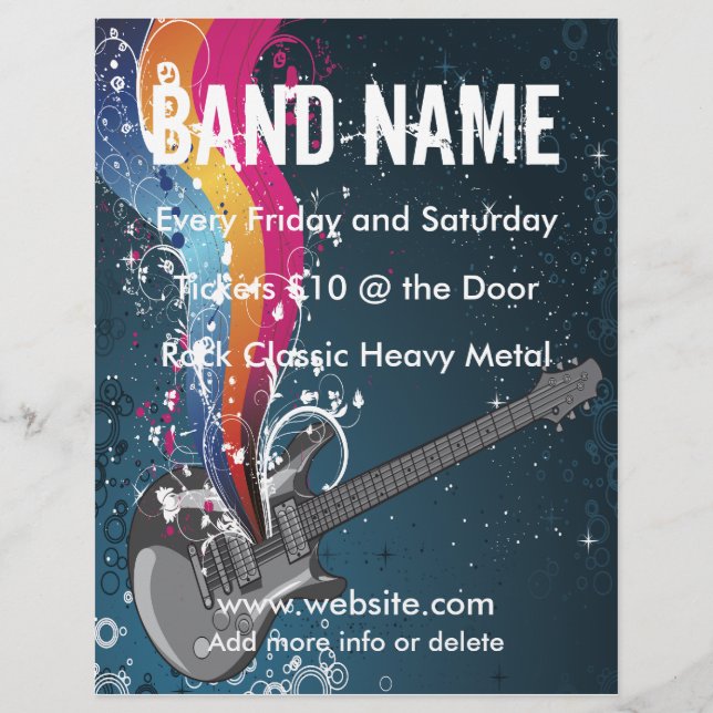 Guitar Music Flyer (Front)