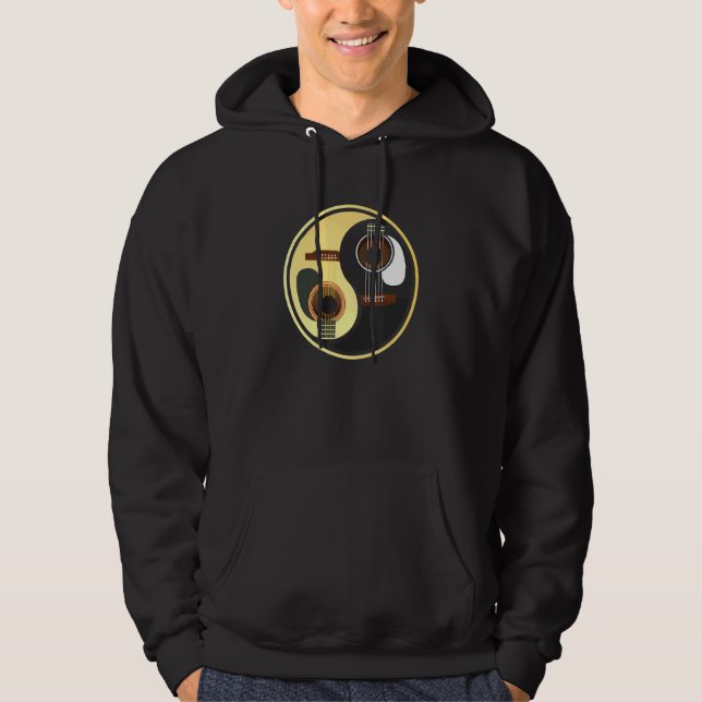 Guitar Music Guitar Yin Yang Hoodie (Front)