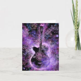 Guitar Music Happy Birthday Card