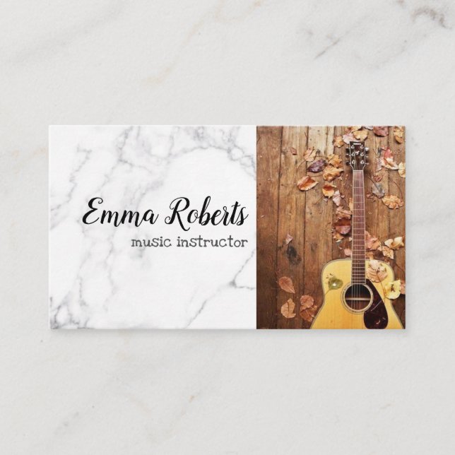 Guitar | Music Instructor Business Card (Front)