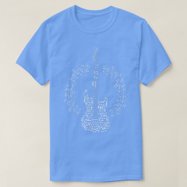 Guitar Music Key Notes  T-Shirt (Design Front)
