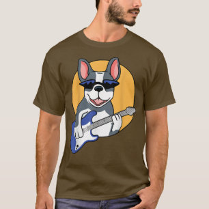Guitar Music Lover French Bulldog Frenchie Guitar  T-Shirt