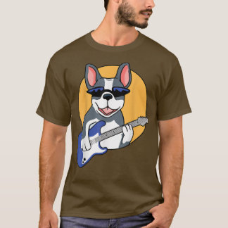Guitar Music Lover French Bulldog Frenchie Guitar  T-Shirt
