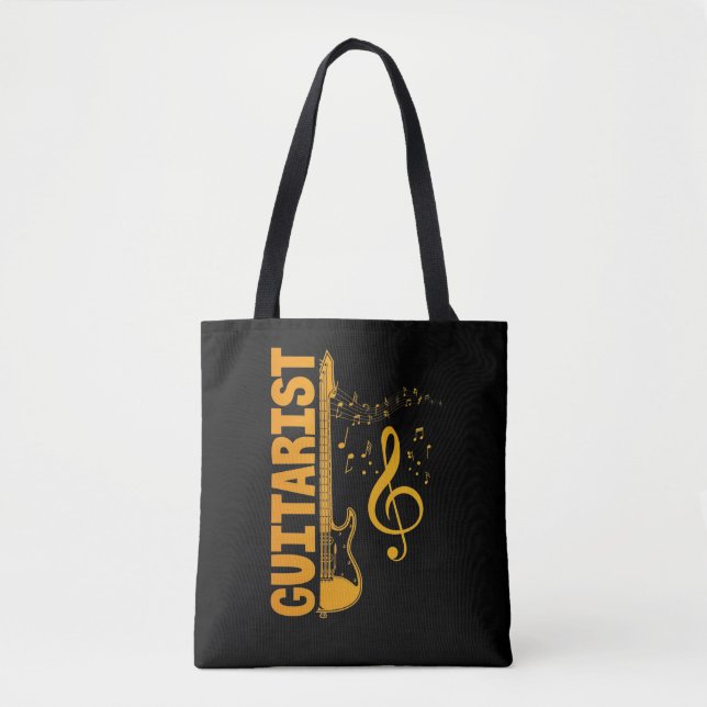 Guitar Music Lover Guitarist Tote Bag (Front)