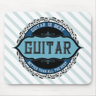 Guitar Music Note Circle Mouse Pad