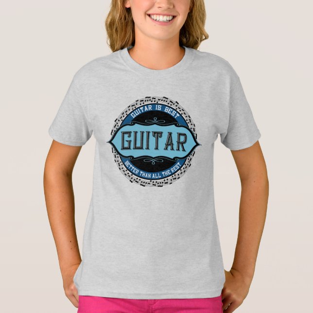Guitar Music Note Circle T-Shirt (Front)