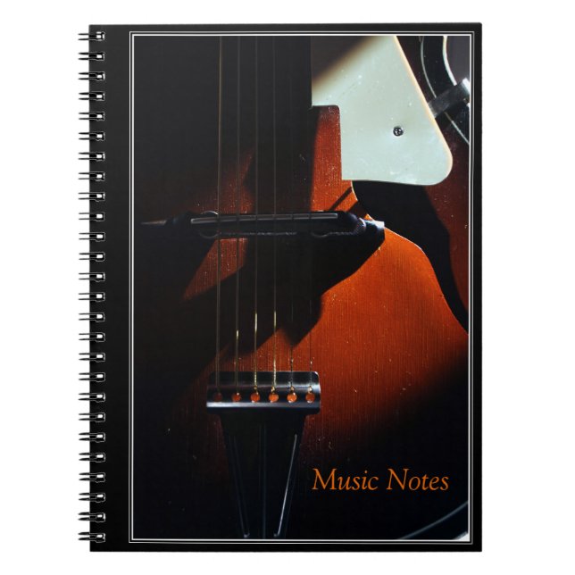 Guitar Music Notes customisable Notebook (Front)