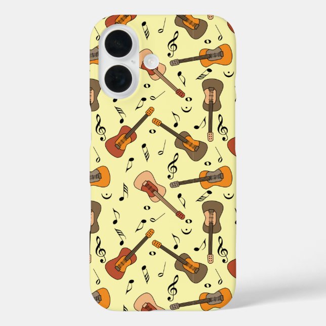 Guitar Music Notes Pattern Case-Mate iPhone Case (Back)