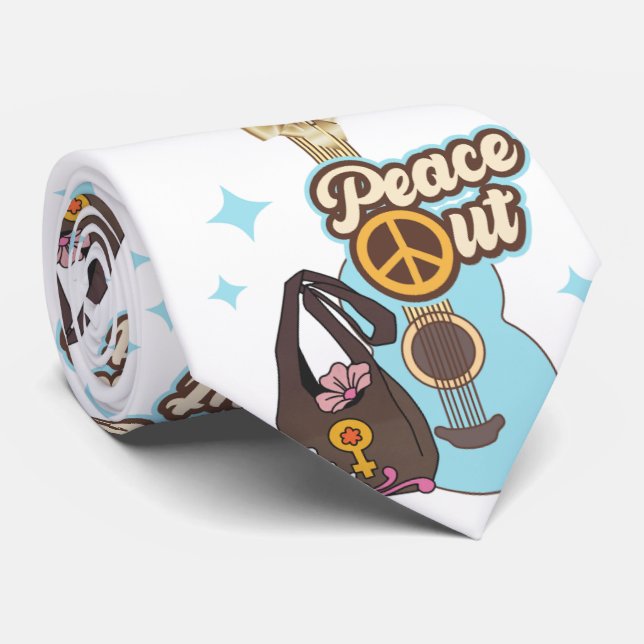 guitar music pattern tie (Rolled)