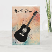 Guitar Music Performance Congratulate Watercolor
