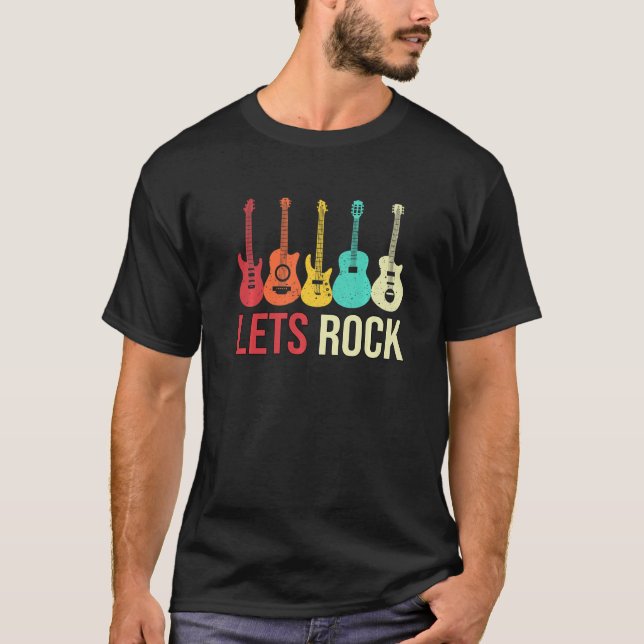 Guitar Music Player Rockstar Guitarist Outfit T-Shirt (Front)
