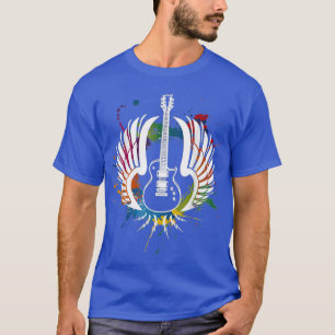 Guitar Music Rock And Roll Wings Lover Men Women 1 T-Shirt