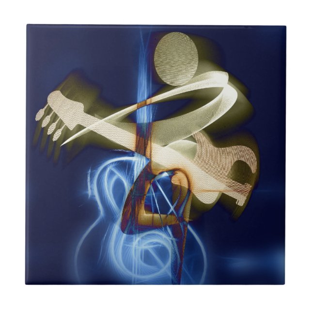 Guitar Music String Destiny Song and Dance Tile (Front)