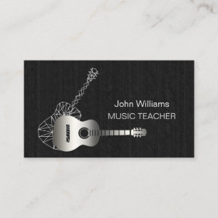 Guitar Music Teacher DJ Player Musician Geometric Business Card