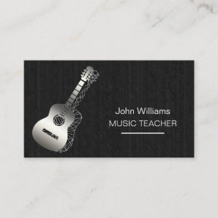 Guitar Music Teacher DJ Player Musician Geometric  Business Card