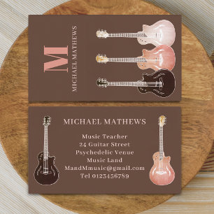 Guitar Music Teacher Professional Musician  Business Card