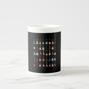 Guitar Musical Instrument Rock and Roll Bone China Mug
