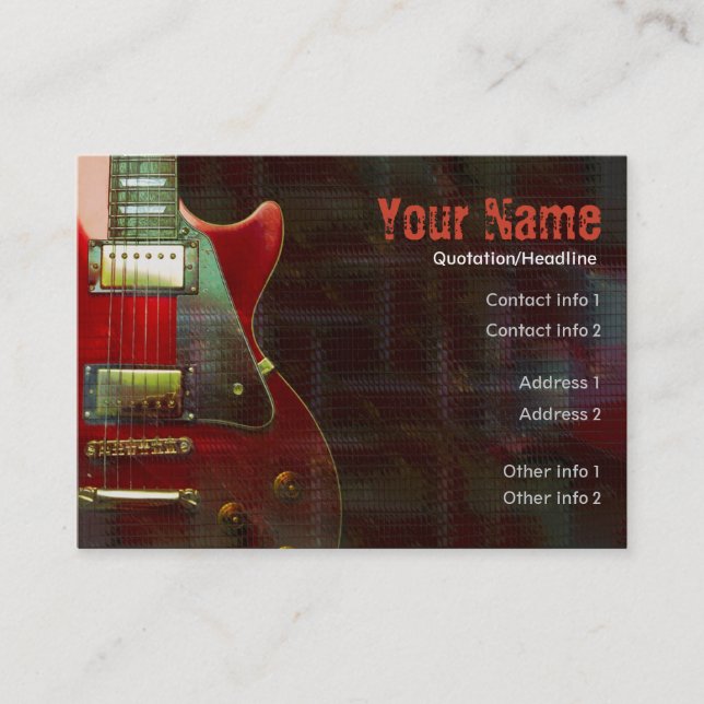 GUITAR Musicalia Business Card (Front)