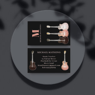 Guitar Musician and Music Teacher  Business Card