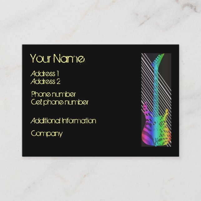 Guitar - Musician Business Card (Front)