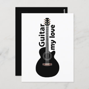 Guitar My Love Guitar Postcard