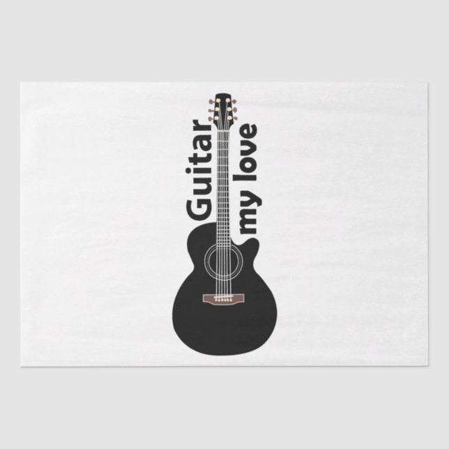 Guitar My Love Guitar Tissue Paper (Front)